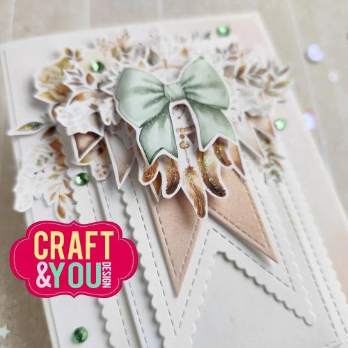 Craft & You Design Biscuit Pennants Set Dies (CW333)