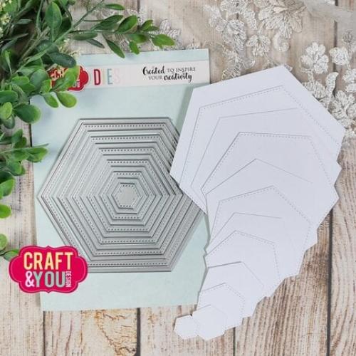 Craft & You Design Hexagon Base Set Dies (CW343)