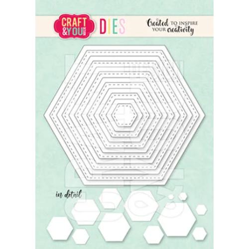 Craft & You Design Hexagon Base Set Dies (CW343)