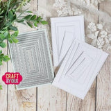 Craft & You Design Rectangles Base Decorative Stiches Dies (CW349)