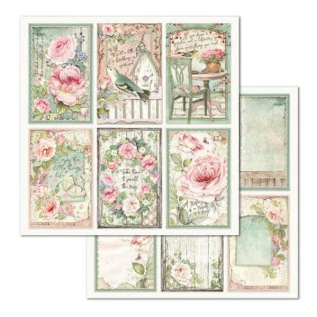 Stamperia Scrapbooking Pad 10 sheets cm 30,5x30,5 (12"x12") - House of Roses SBBL66