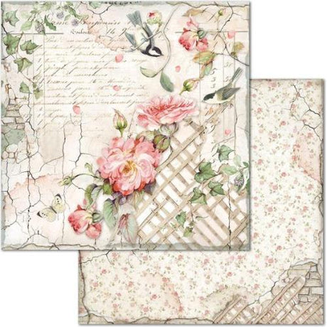 Stamperia Scrapbooking Pad 10 sheets cm 30,5x30,5 (12"x12") - House of Roses SBBL66