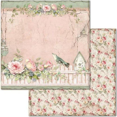 Stamperia Scrapbooking Pad 10 sheets cm 30,5x30,5 (12"x12") - House of Roses SBBL66
