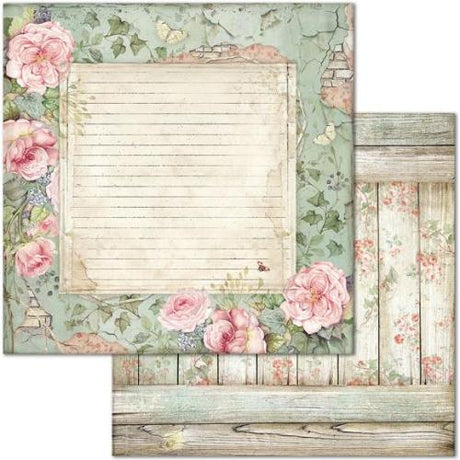 Stamperia Scrapbooking Pad 10 sheets cm 30,5x30,5 (12"x12") - House of Roses SBBL66