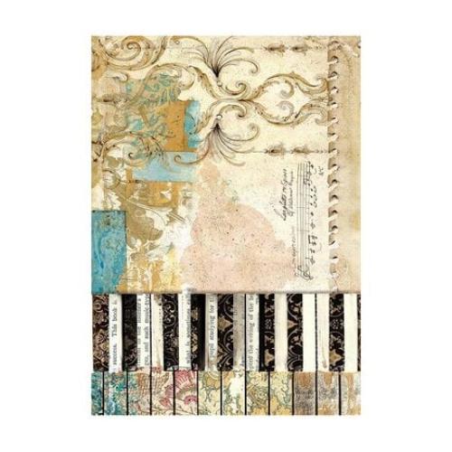 Stamperia Music A6 Rice Paper Backgrounds (8pcs) (DFSAK6033)