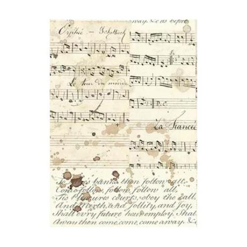 Stamperia Music A6 Rice Paper Backgrounds (8pcs) (DFSAK6033)