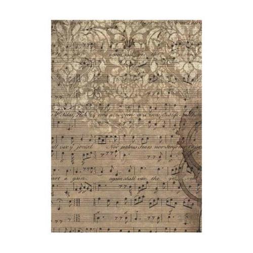 Stamperia Music A6 Rice Paper Backgrounds (8pcs) (DFSAK6033)