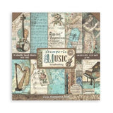 Stamperia Music 8x8 Inch Paper Pack (SBBS118)