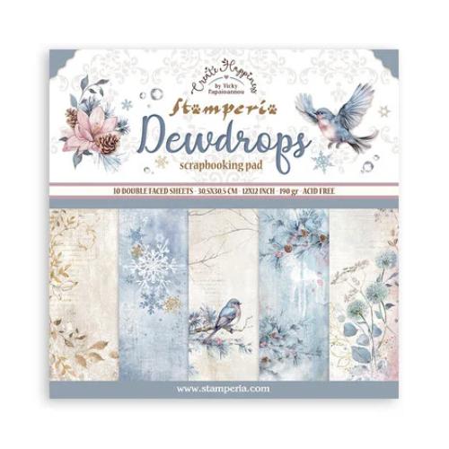 Stamperia Create Happiness Dewdrops 12x12 Inch Paper Pack (SBBL163)