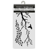 Stamperia Create Happiness Dewdrops Thick Stencil 12x25cm Branches (KSTDL106)