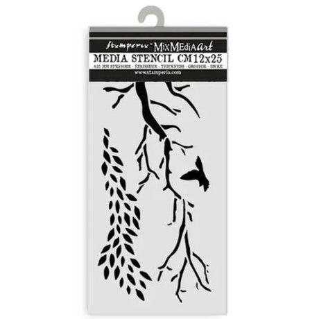 Stamperia Create Happiness Dewdrops Thick Stencil 12x25cm Branches (KSTDL106)