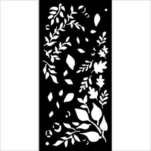 Stamperia Create Happiness Dewdrops Thick Stencil 12x25cm Big Leaves (KSTDL108)