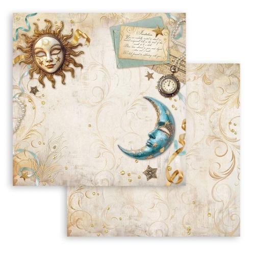 Stamperia Scrapbooking Small Pad 10 sheets cm 20,3X20,3 (8"X8") - Masquerade SBBS121