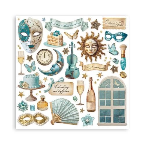 Stamperia Scrapbooking Small Pad 10 sheets cm 20,3X20,3 (8"X8") - Masquerade SBBS121