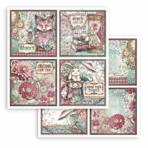 Stamperia Scrapbooking Small Pad 10 sheets cm 20,3X20,3 (8"X8") - Master of Magic SBBS122