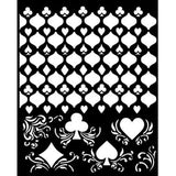 Stamperia Thick stencil cm 20X25 - Master of Magic cards pattern KSTD174