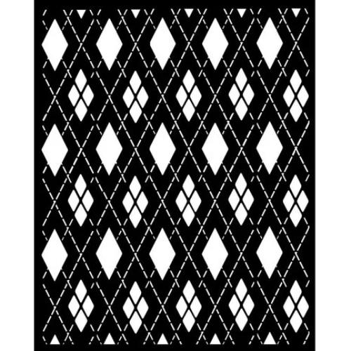 Stamperia Thick stencil cm 20X25 - Master of Magic rhombus pattern KSTD176