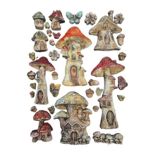 Stamperia Silicon mould A5 - Hidden Grove mushroom house KACMA574