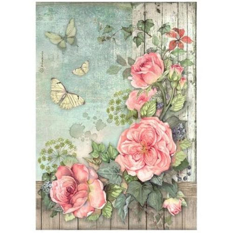 Stamperia Selection 6 Rice paper A4 - House of Roses DFSA4XHR