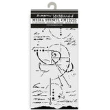 Stamperia Silent Sea Thick Stencil 12x25cm Fossil (KSTDL116)