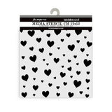 Stamperia Timeless Thick Stencil 12x12cm Hearts (KSTDS42)