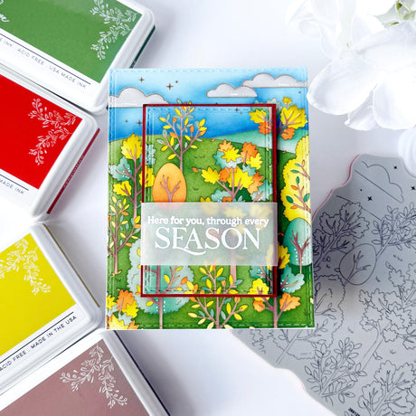 Pinkfresh Studio Dreamer's Forest cling stamp & Stencil Bundle