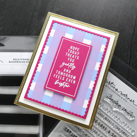 Concord & 9th KW Bold Stripes Background Stamp (6 x 6)