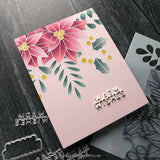 Concord & 9th Kristina Werner Winter Greenery Background Stamp and Die Bundle