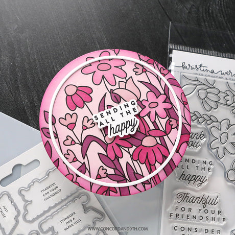 Concord & 9th Kristina Werner Flower Field Stamp Set (6 x 8) & Die Bundle