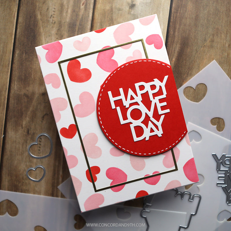 Concord & 9th Happy Love Day Stencil Pack