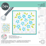 Sizzix Layered Stencils By Eileen Hull 4/Pkg Watercolor Flowers & Lattice