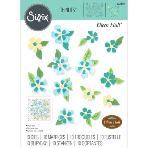 Sizzix Thinlits Dies By Eileen Hull 12/Pkg Painterly Blooms & Background