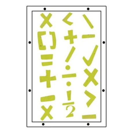 Sizzix Studio Clear Stamps w/Stencils by Cat Kerr Strength in Numbers (11+3pcs) (666852)