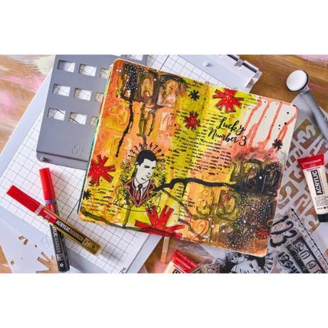 Sizzix Studio Clear Stamps w/Stencils by Cat Kerr Strength in Numbers (11+3pcs) (666852)