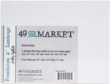 49 And Market Foundations 2" Landscape Album 6.5"X8.5" White