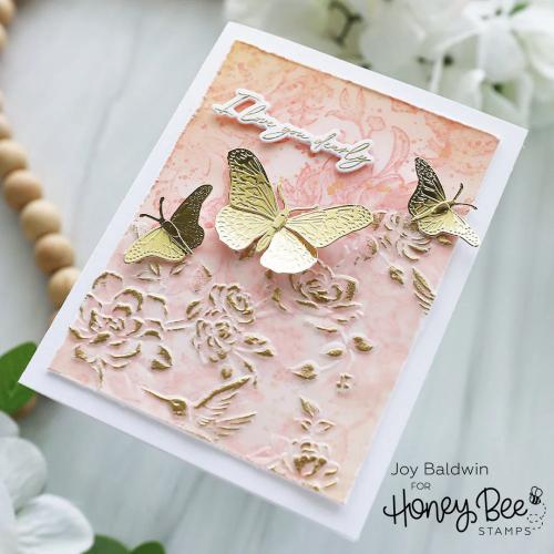 Honey Bee Stamps Zelia's English Garden - 5x7 Rubber Cling Stamp