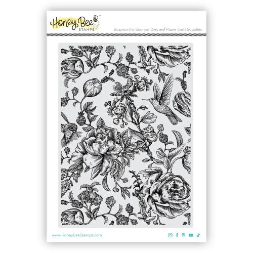 Honey Bee Stamps Zelia's English Garden - 5x7 Rubber Cling Stamp