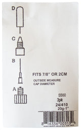 Fineline 20 Gauge 1" Applicator Tip 3/Pkg 24/410 Blue Band