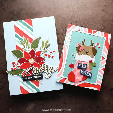 Concord & 9th KW Peppermint Stripes Stencil Pack (6 qty; 6 x 9)
