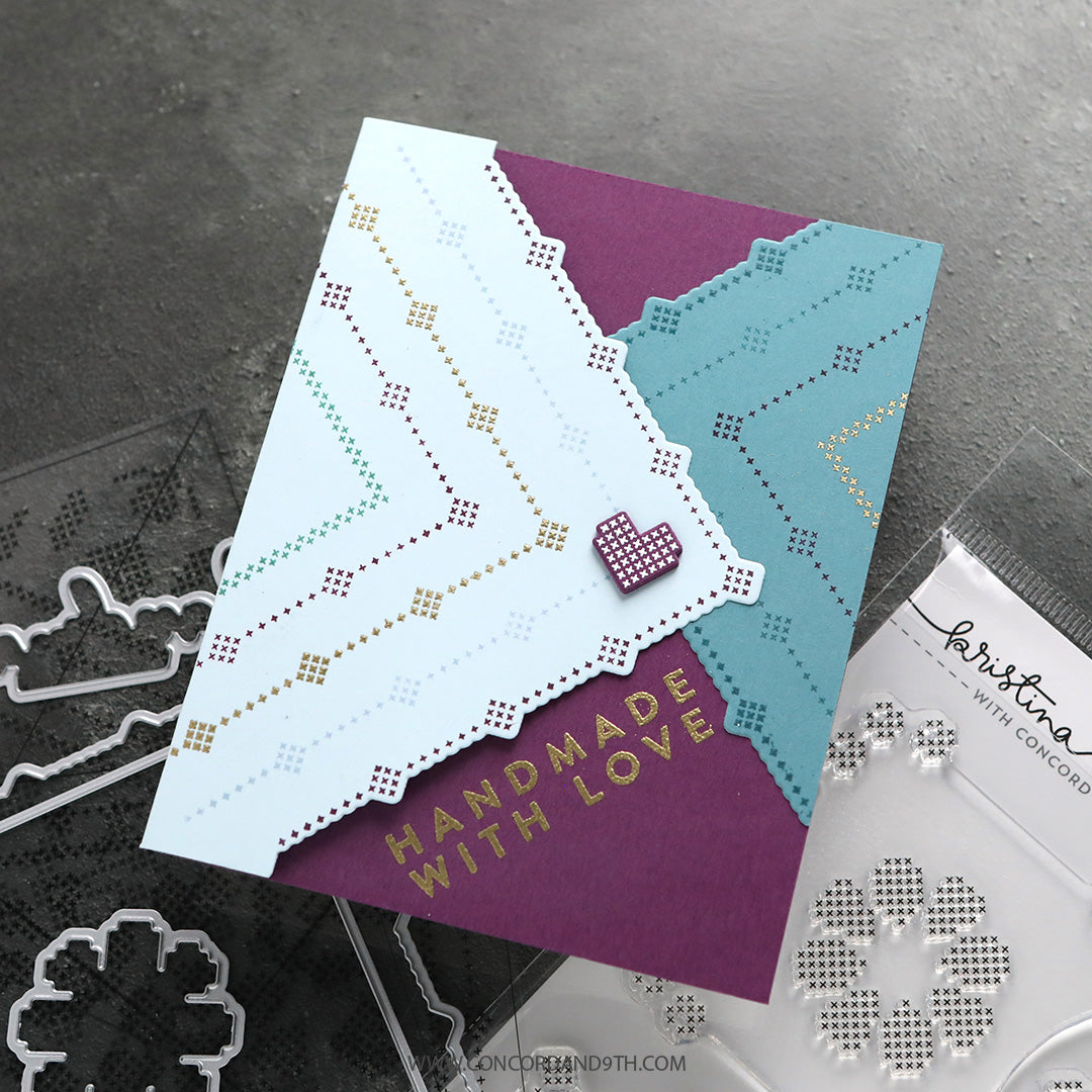 Concord & 9th KW Handmade With Love Stamp Set & Die  (6 x 8)