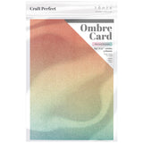 Craft Perfect Ombre Glitter Cardstock 8.5"X11" Mermaid Shimmer