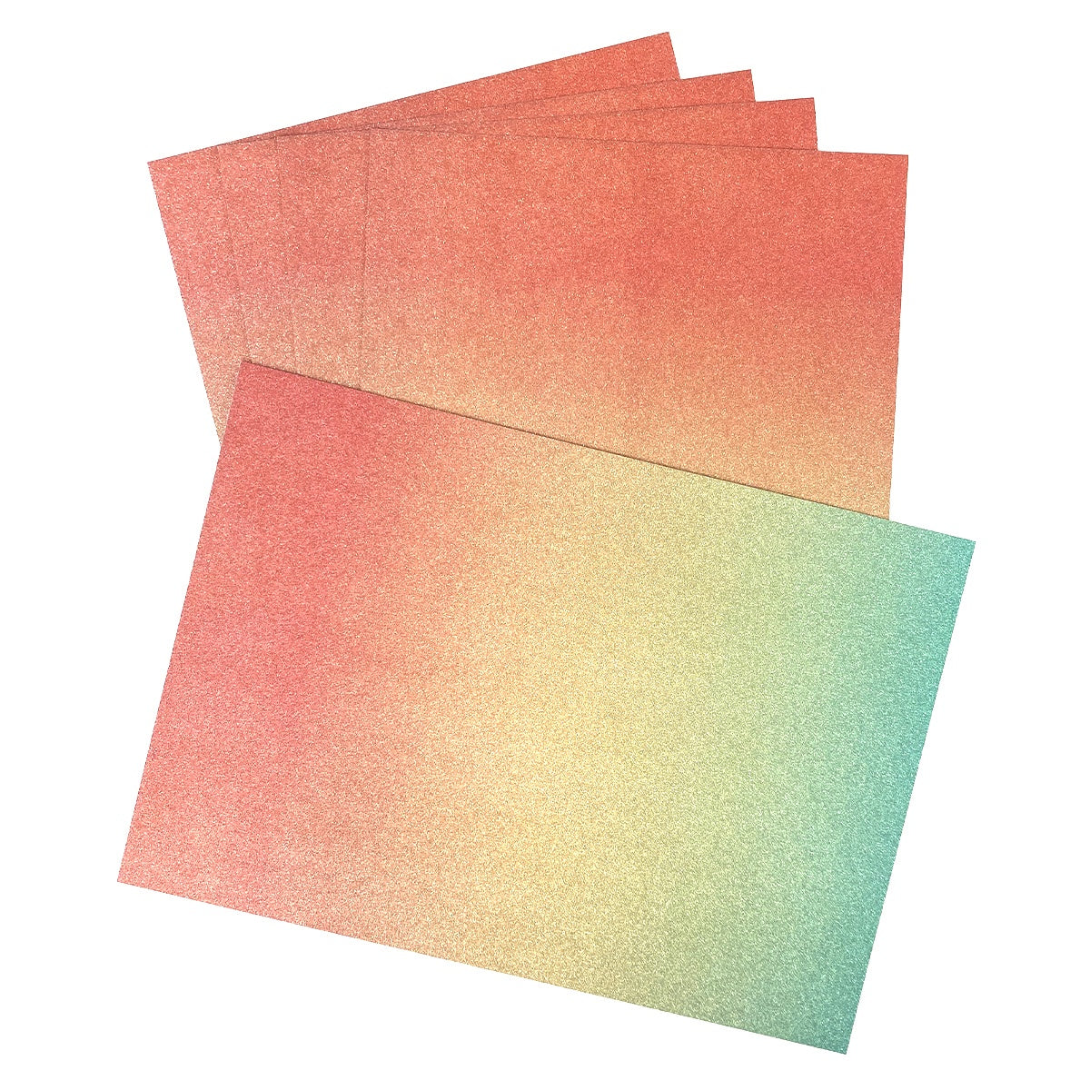 Craft Perfect Ombre Glitter Cardstock 8.5"X11" Mermaid Shimmer