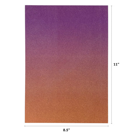 Craft Perfect Ombre Glitter Cardstock 8.5"X11" Arabian Nights