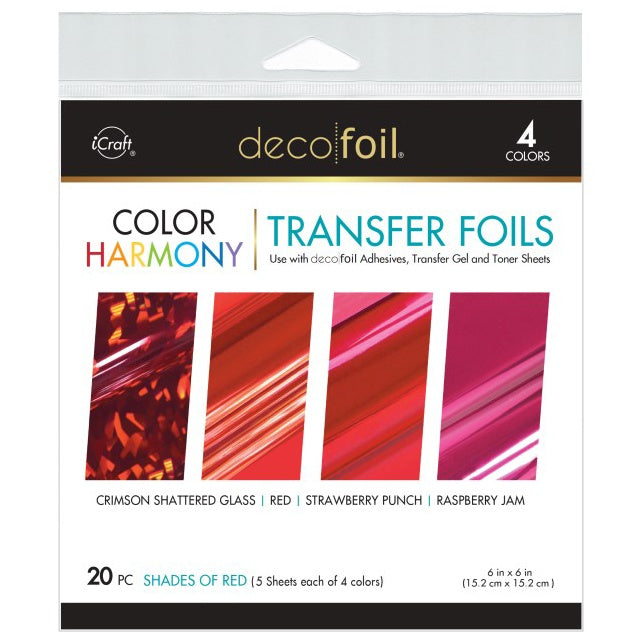 Deco Foil Harmony Foil Pack 6"X6" 20/Pkg Shades of RED