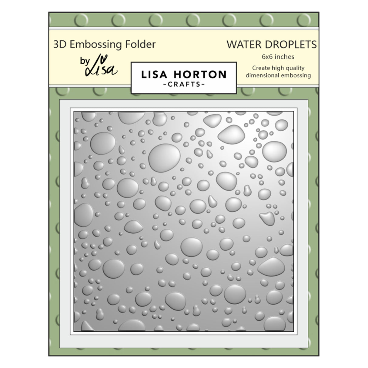 Lisa Horton Crafts Embossing Folder Water Droplets