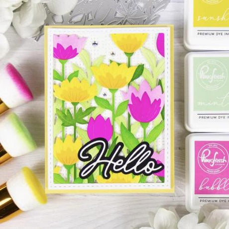 Pinkfresh Studio Floral Field stencil