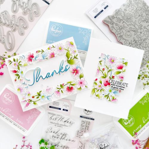Pinkfresh Studio Garden Medley cling stamp