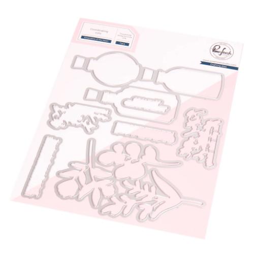 Pinkfresh Studio Keepsakes of the Heart Stamp/die/stencil BUNDLE