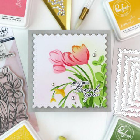 Pinkfresh Studio Essentials: Dotted Postage Square die