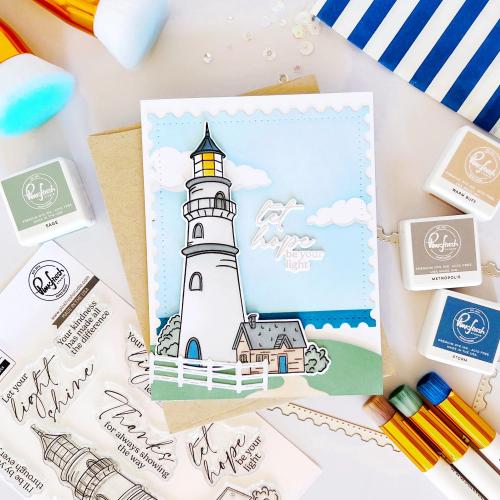 Pinkfresh Studio Essentials: Dotted Postage Square die